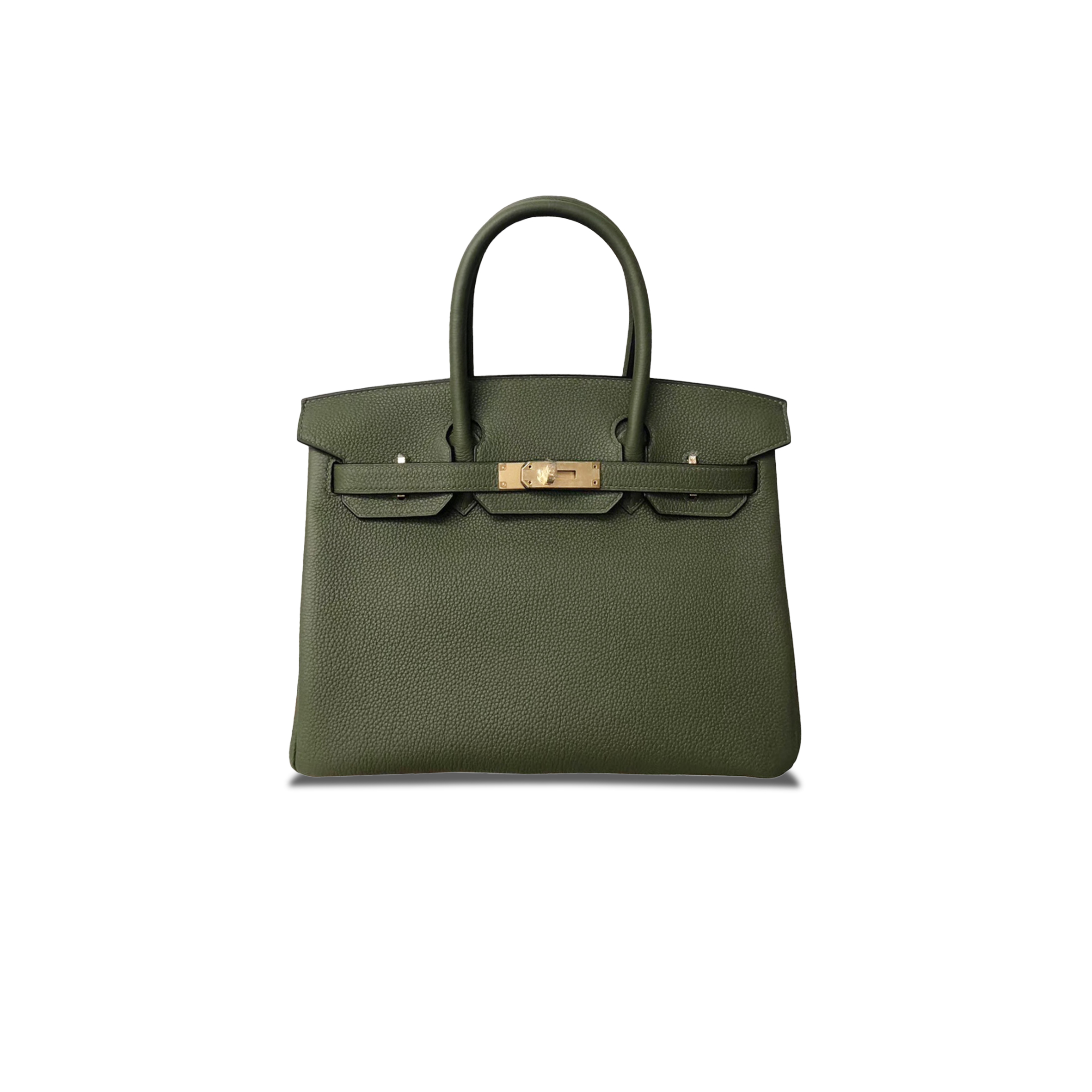 HERMES BIRKIN 35 TOGO LEATHER AVOCADO GREEN GOLD BUCKLE BAG H028369CCV6 (35*28*18cm)